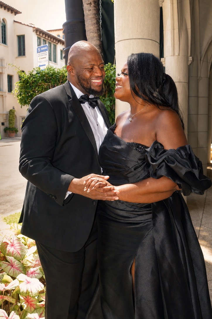 Wilda and Sean smiling together